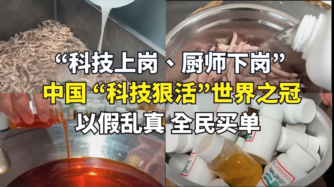 “科技上岗、厨师下岗” 中国 “科技狠活”食品乱象遍地 全民买单 1 2025.09.16 A